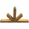Ekena Millwork Saratoga Rough Sawn Timber Gable Bracket, Western Red Cedar, 48"W x 32"H x 4"D x 4"F, 16/12 Pitch GBW048X32X0404SAR00RWR - alternate 4